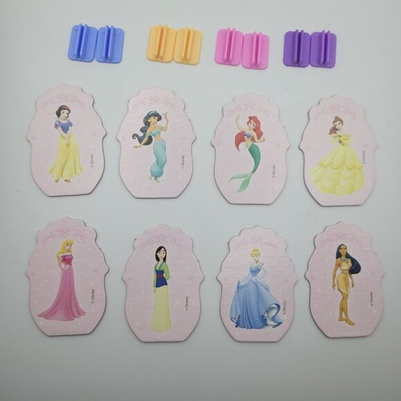 Disney Monopoly Junior Princess Replacement Pieces Tokens Cupcake Topper 8 Piece - Picture 2 of 7